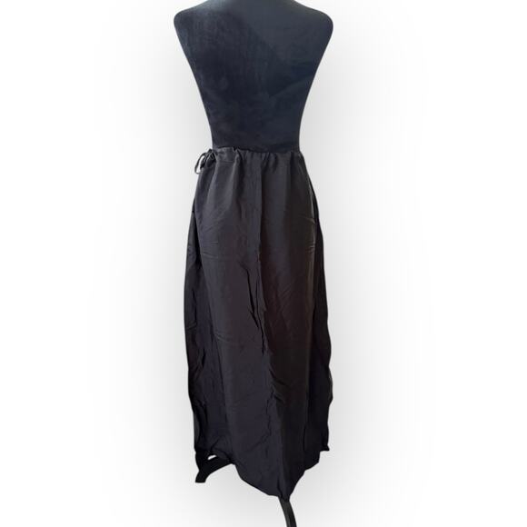 Unbranded Women's Black Drawstring Waist Lightweight SheerTube Skirt Size XS-L - Picture 2 of 12